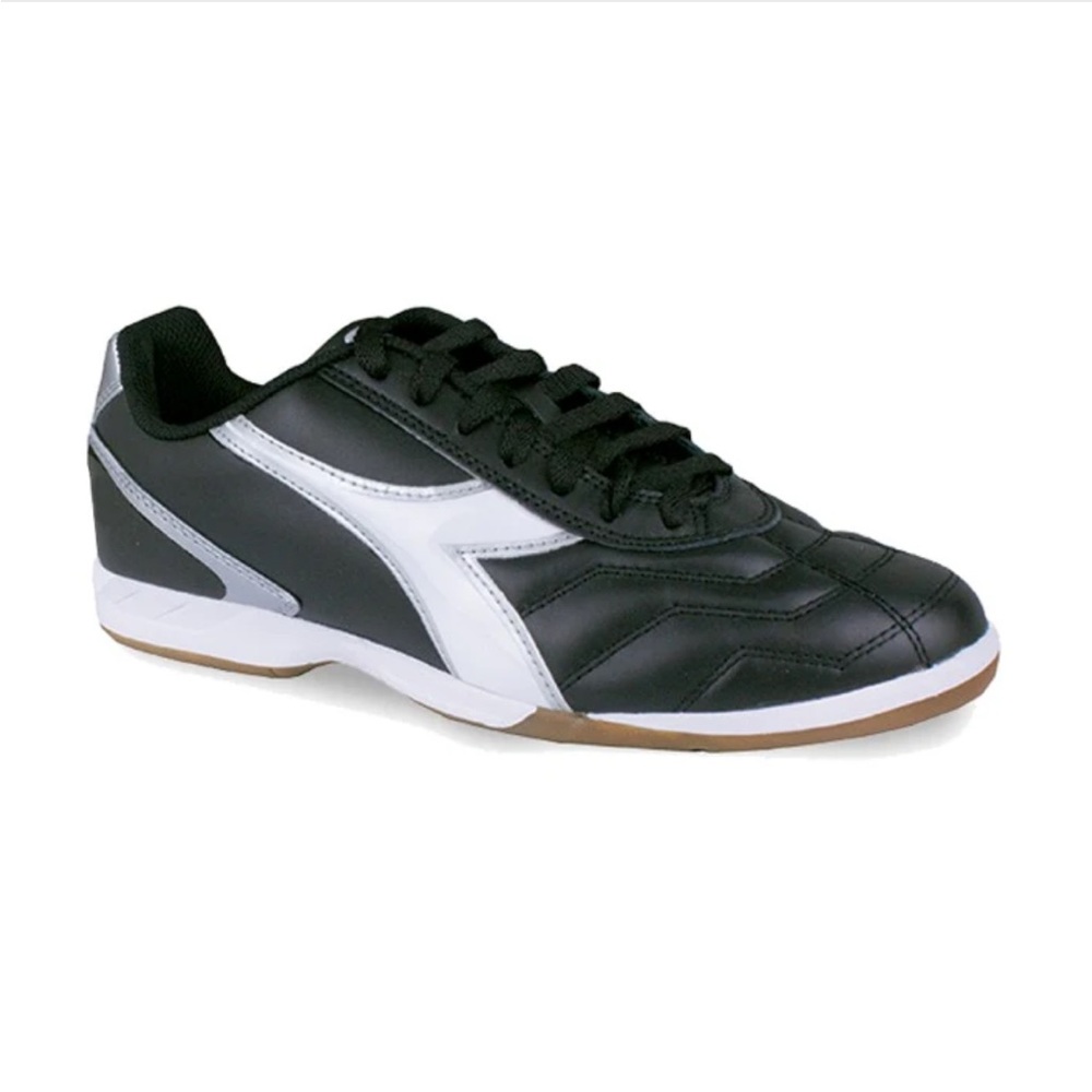 Diadora Capitano LT indoor turf Black and White soccer shoes